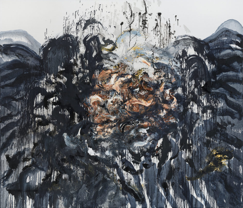 Maelstrom is an oil on cavas painting by Artist Maggi Hambling, it measures 84 inches by 72 inches. The paint has been applied in different consistencies and with different techniques. The image is dynamic, agonist alive. It isn't figurative, but suggest water, movement and power.